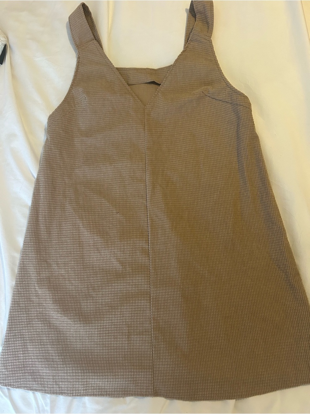 Beige Mini Dress with Wide Straps